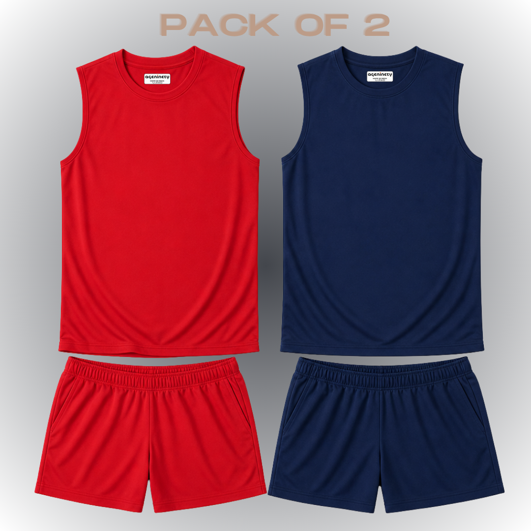Pack of 2- Sleeveless Tee & Short Set