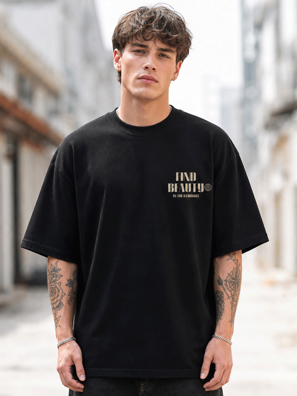 Bloom Through Struggle Oversized T-Shirt