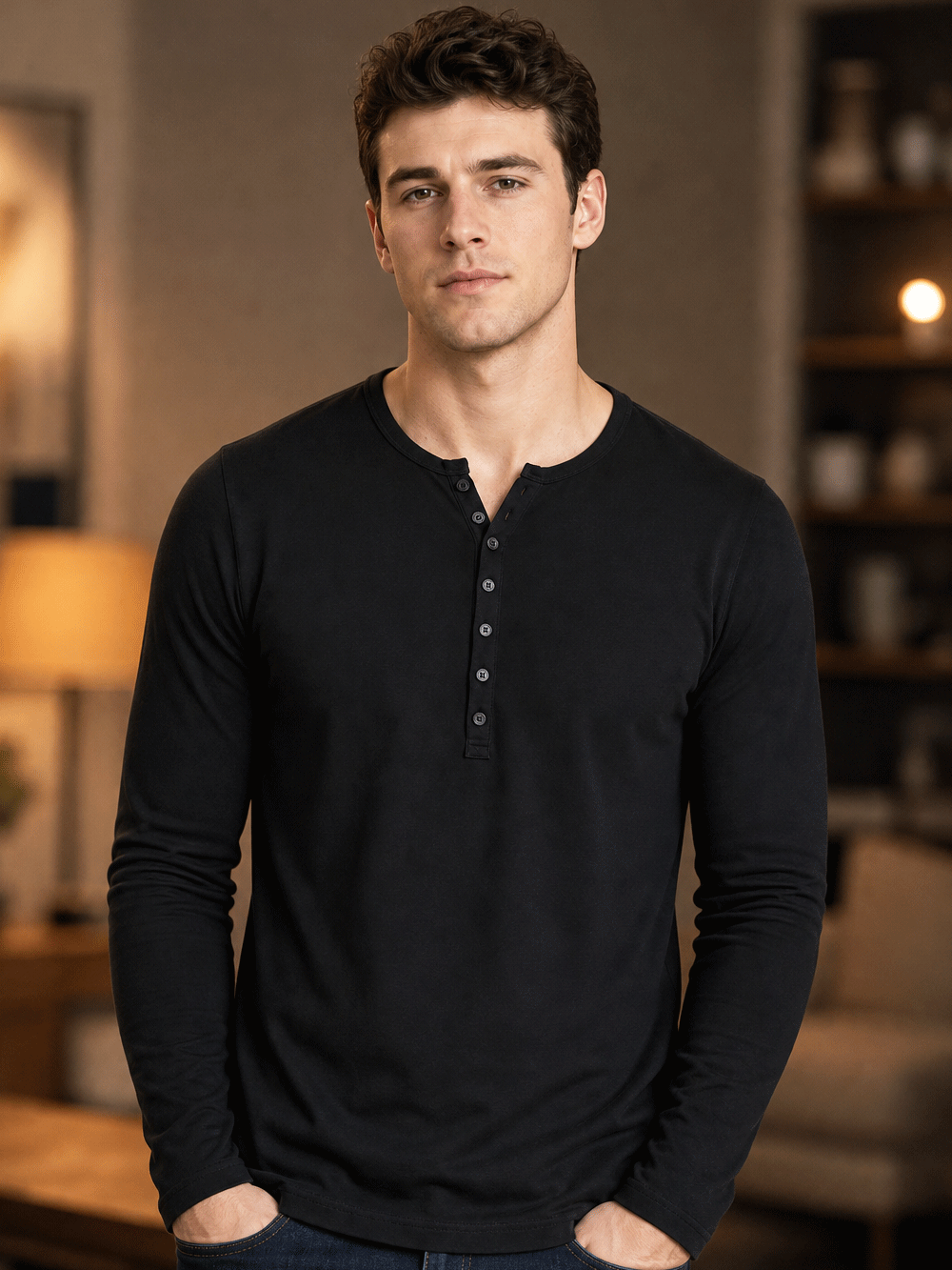 Henley Full Sleeve T-Shirt