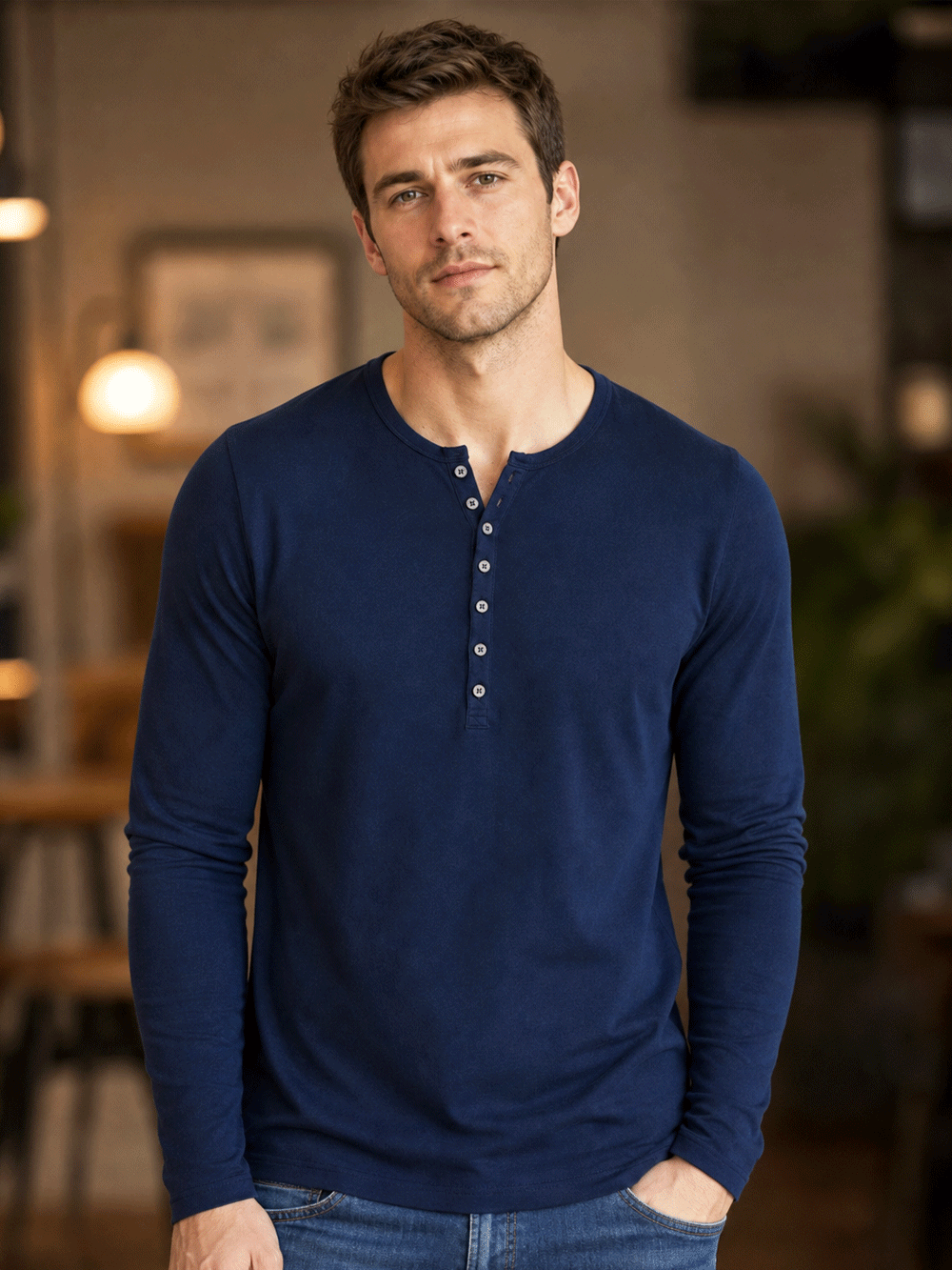 Henley Full Sleeve T-Shirt