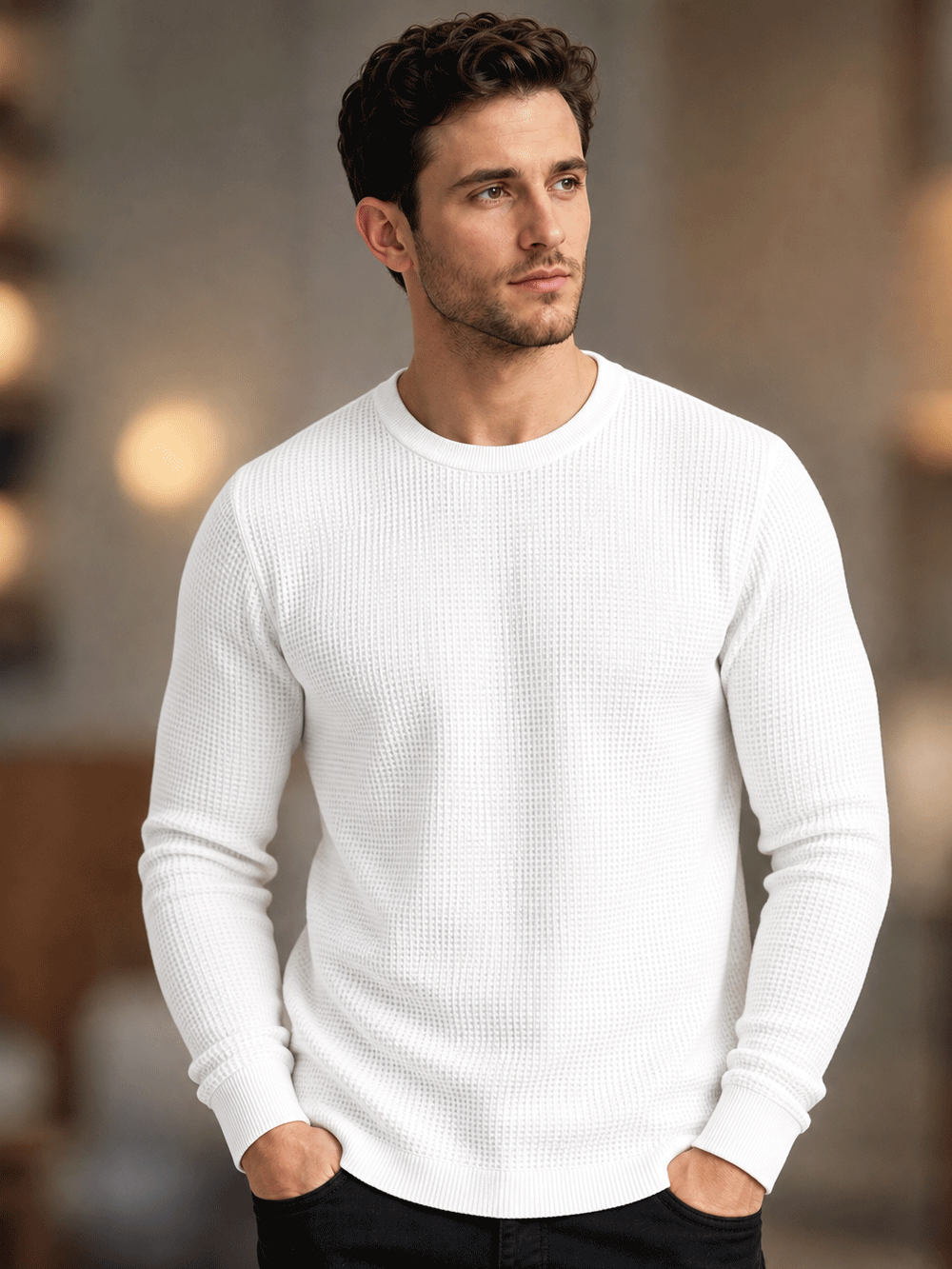 Waffle Full Sleeve T-Shirt