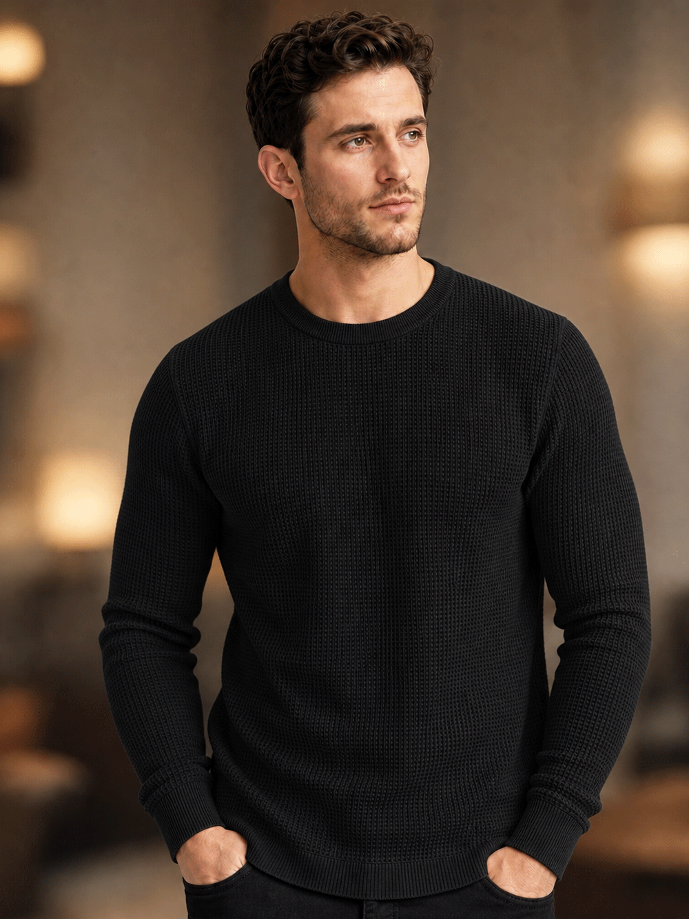 Waffle Full Sleeve T-Shirt
