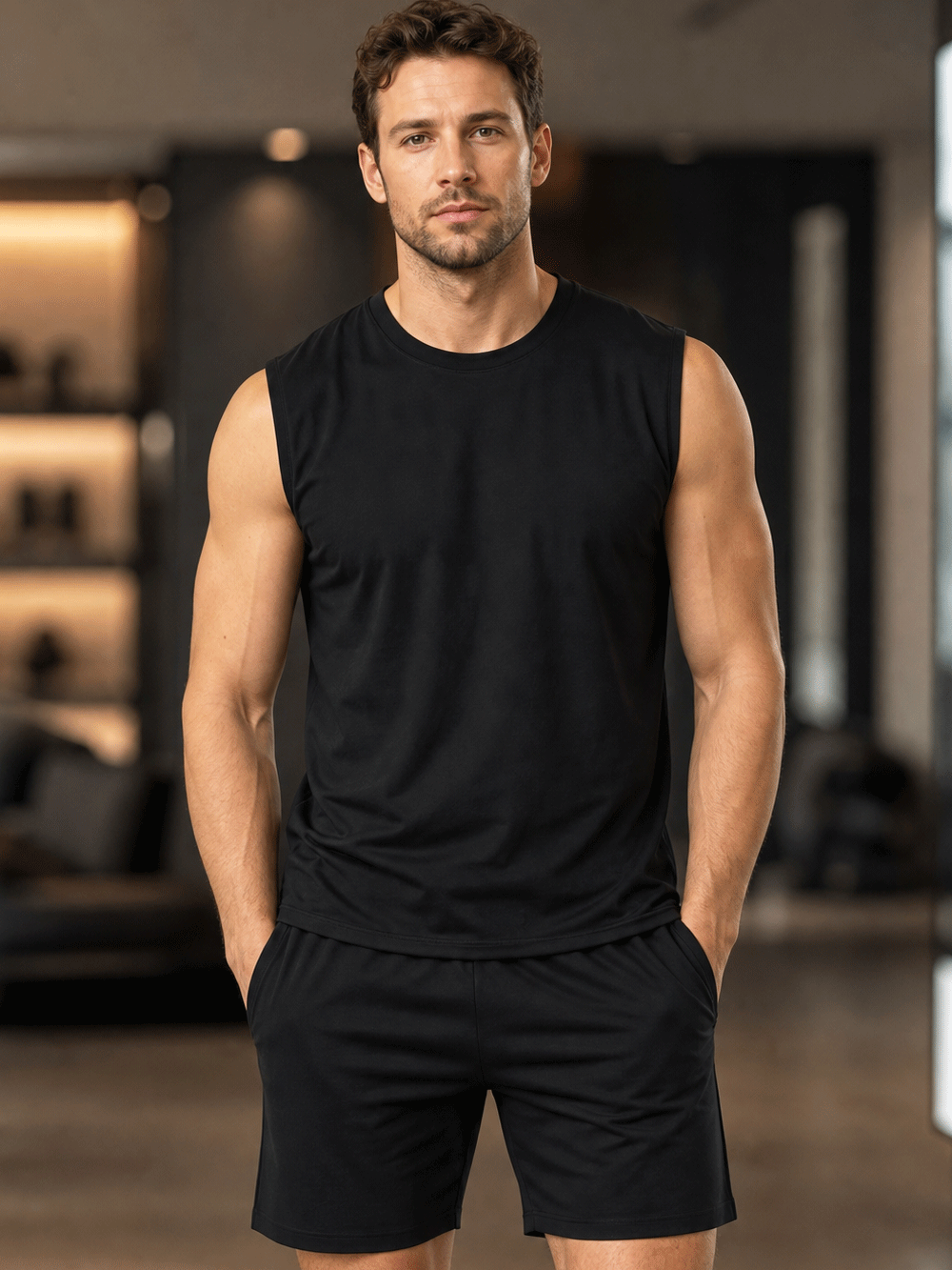 Sleeveless Tee & Short Set